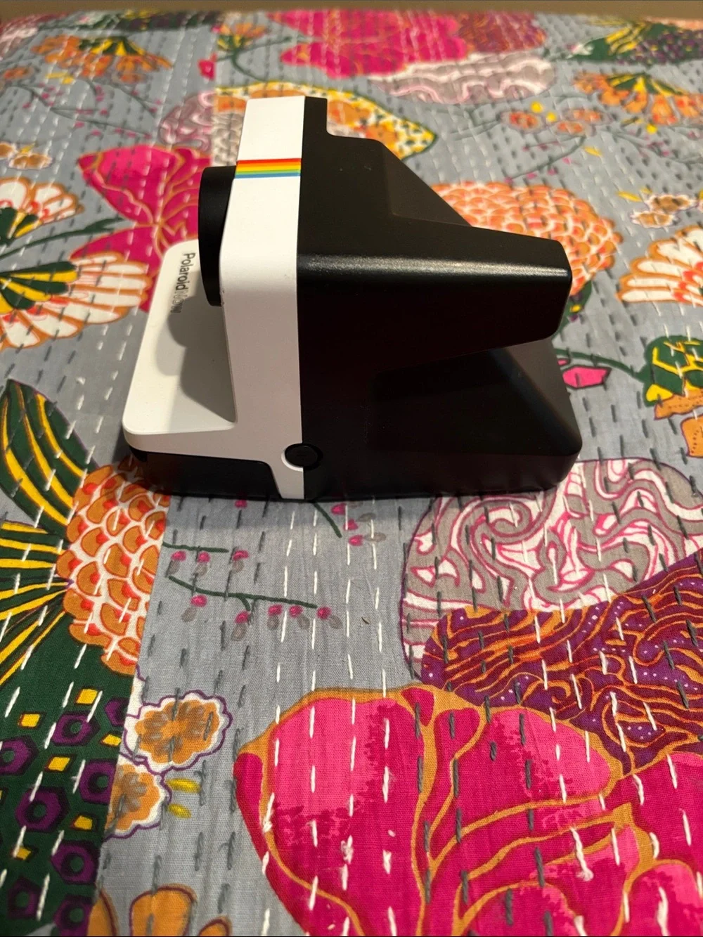 Polaroid Now Instant Camera - White with Rainbow Accent